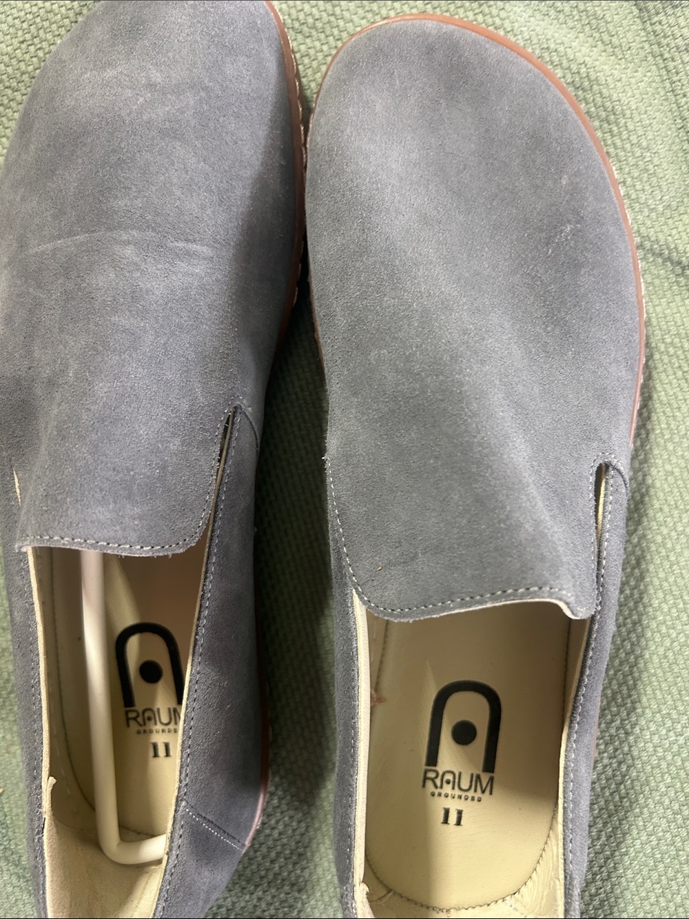 Raum Men’s Gray Suede Slip-On Loafers